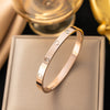 Ellipse Titanium Steel 18K Gold Plated Bangles