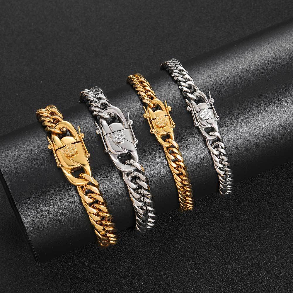 Simple Style Geometric Stainless Steel Plating Bracelets Necklace 1 Piece