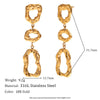 Fashion Circle Geometric Stainless Steel 18K Gold Plated Earrings