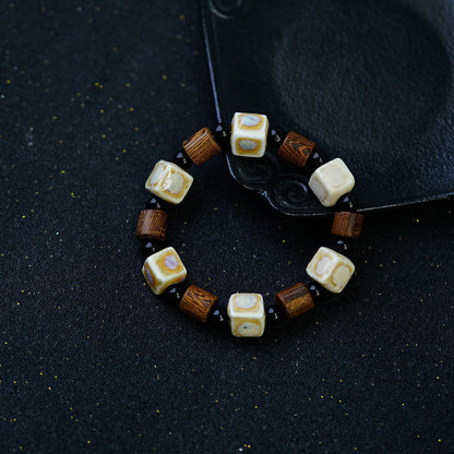 Retro Ethnic Style Geometric Ceramics Knitting Men's Bracelets