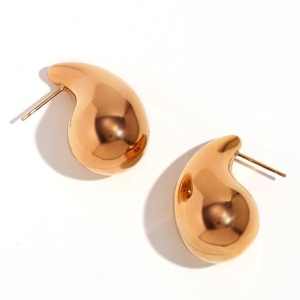 Fashion Ellipse Geometric Stainless Steel 18K Gold Plated Necklaces