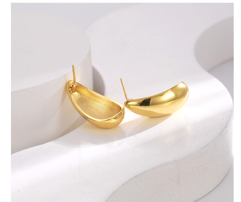 1 Pair Fashion Water Droplets Copper Plating Drop Earrings