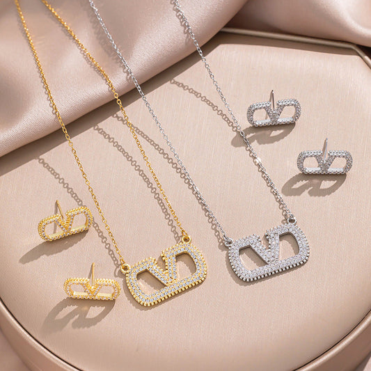 Elegant Letter Titanium Steel Necklaces