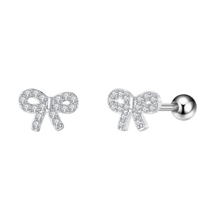 1 Piece Simple Style Star Heart Shape Anchor Inlay Copper Zircon Ear Studs