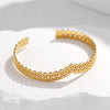 Expressive Stripe Stainless Steel Electroplating Bangles