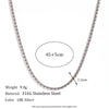 Minimalist Stripe Geometric Stainless Steel Electroplating Necklaces