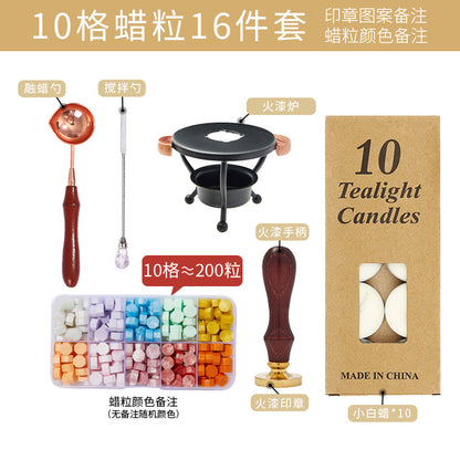 Factory direct sales retro fire paint wax particle sealing wax fire paint seal wax box wax particle set fire paint wax sealing wax