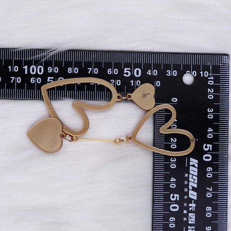 1 Pair Sweet Heart Shape Arylic Drop Earrings