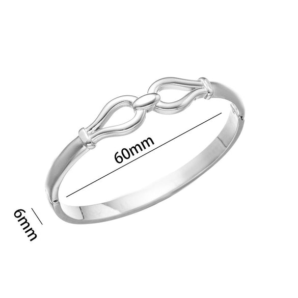 Ellipse Stainless Steel 18K Gold Plated Bangles