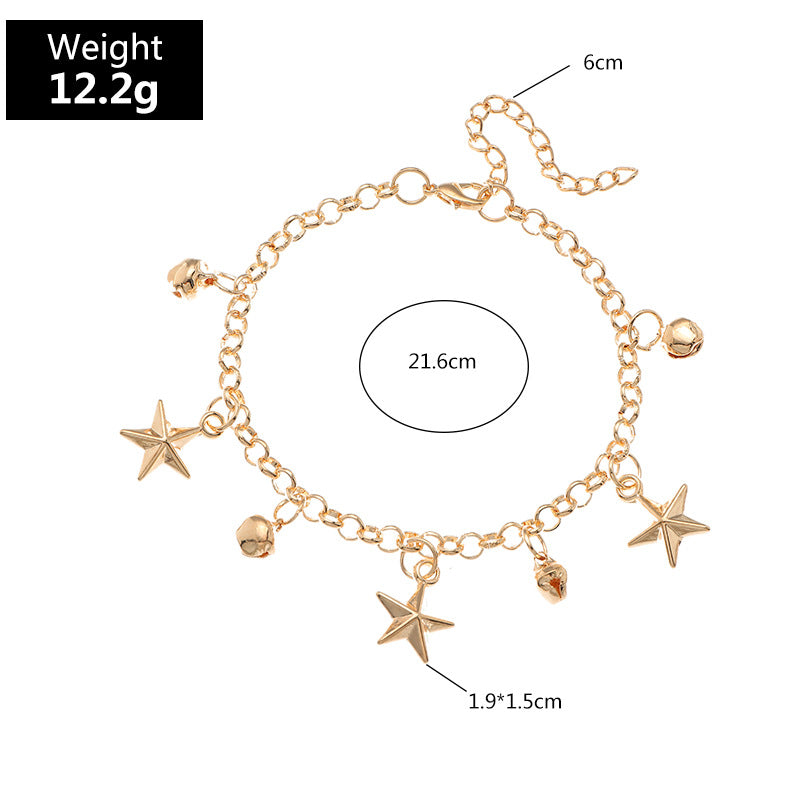 Simple Shell Starfish Diamond Anklet Wholesale