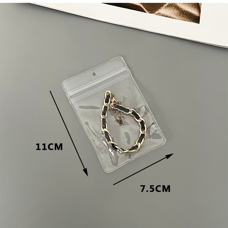 Earrings bag punched display can be hung, household storage necklace, stud earrings, earrings storage, portable transparent jewelry bag