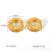 IG Style Circle Round Triangle Geometric Stainless Steel Electroplating Earrings