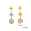 Moderate Luxury Round Geometric Titanium Steel 18K Gold Plated Necklaces