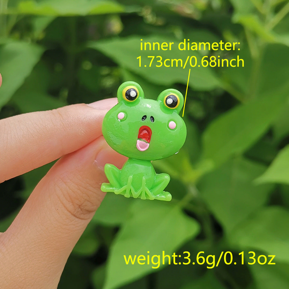 Wholesale Jewelry Cartoon Resin Frog Ring Gooddiy