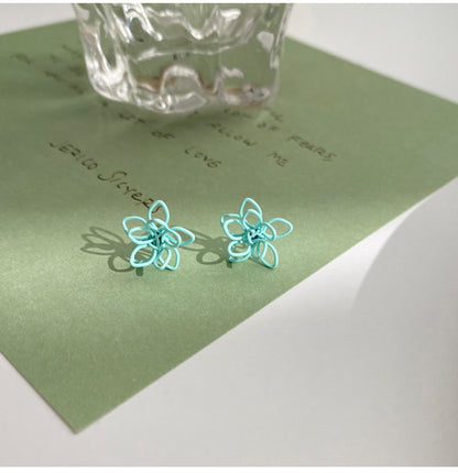 Sweet Flower Metal Earrings