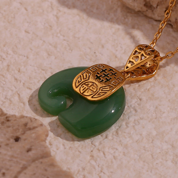 Fashion Elephant Chinese Zodiac Animal Stainless Steel 18K Gold Plated Necklaces