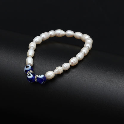 Simple Style Devil's Eye Zinc Alloy Beaded Bracelets 1 Piece