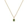 Quadrilateral Geometric Titanium Steel 18K Gold Plated Necklaces