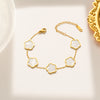 Moderate Luxury Rose Geometric Titanium Steel 18K Gold Plated Necklaces