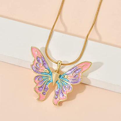 Sweet Butterfly Alloy Plating Women's Pendant Necklace