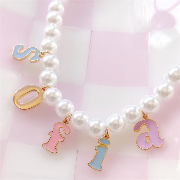 Letter Text Number Stainless Steel Necklaces