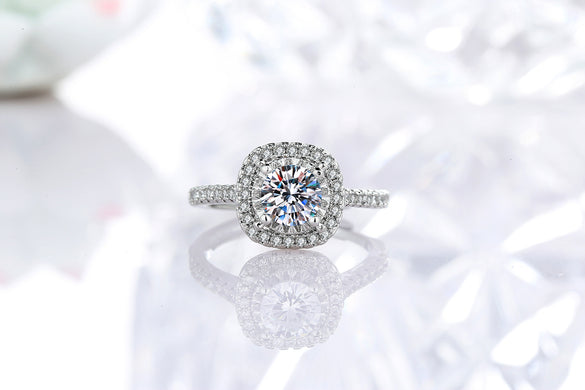 Luxurious Geometric Copper Plating Artificial Rhinestones Open Ring