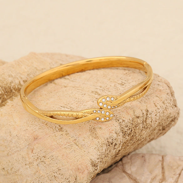 Expressive Stainless Steel Electroplating Bangles