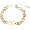 Women Letter Geometric Titanium Steel 18K Gold Plated Bracelets