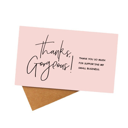 Wholesale Pink Thank You Cards for Gift Packaging