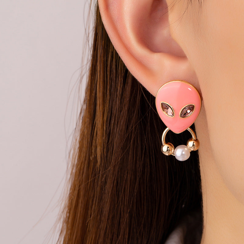 Simple Pearl Earrings Retro Earrings Alien Earrings Wholesale