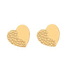 Expressive Polka Dot Chamfered Cube Geometric Stainless Steel Electroplating Stud Earrings