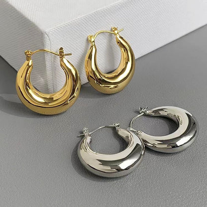 1 Pair Casual Simple Style U Shape Plating Copper Earrings