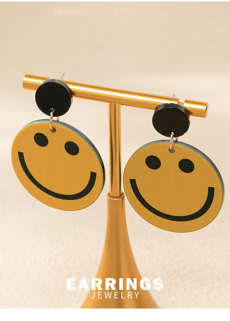 1 Pair Ig Style Simple Style Smiley Face Arylic Drop Earrings