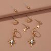 European And American Fashion Creative Butterfly C-shaped Flower Resin Earrings