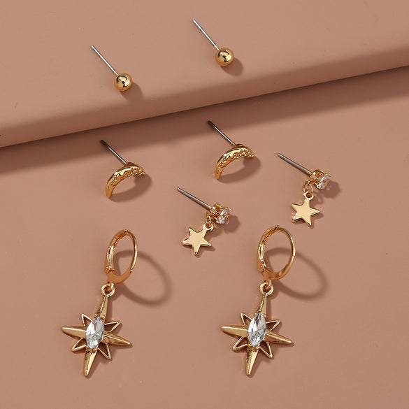 European And American Fashion Creative Butterfly C-shaped Flower Resin Earrings