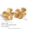 Fashion Circle Geometric Stainless Steel 18K Gold Plated Earrings