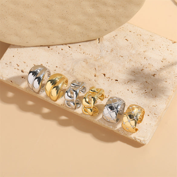 Cross-border hits, exaggerated personality, retro geometric, versatile rings, delicate fashion trends, adjustable rings