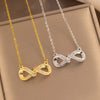 Moderate Luxury Number Letter Text Stainless Steel 18K Gold Plated Necklaces