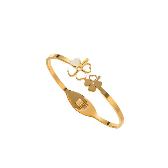 Titanium Steel 18K Gold Plated Bangles