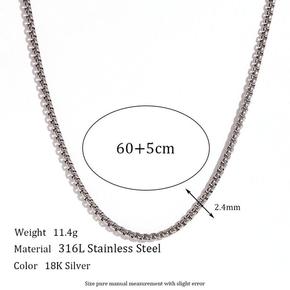 Minimalist Stripe Geometric Stainless Steel Electroplating Necklaces