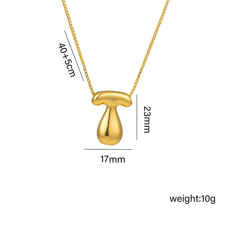 Letter Text Number Titanium Steel 18K Gold Plated Necklaces