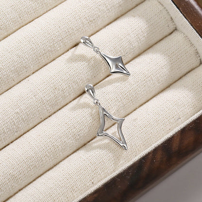 1 Pair Simple Style Star Plating Alloy Silver Plated Drop Earrings