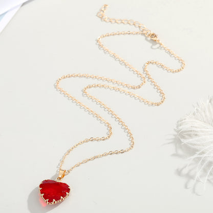 Fashion Round Artificial Crystal Pendant Necklace