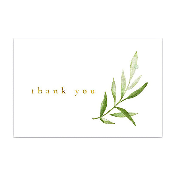 wholesale green plant thank you card 4x6 inch gift card gift packaging greeting card bouquet insert decoration