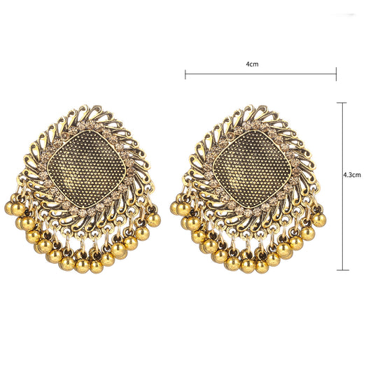 1 Pair Vintage Style Geometric Solid Color Plating Alloy Drop Earrings