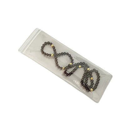 100 Pcs PVC Transparent Self-Sealing Bags for Bracelets, Necklaces, and Watches.