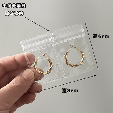 Portable Small Jewelry Earrings Bracelet Storage and Finishing Transparent Plastic PVC Ziplock Bag Jewelry INS Sealed Bag