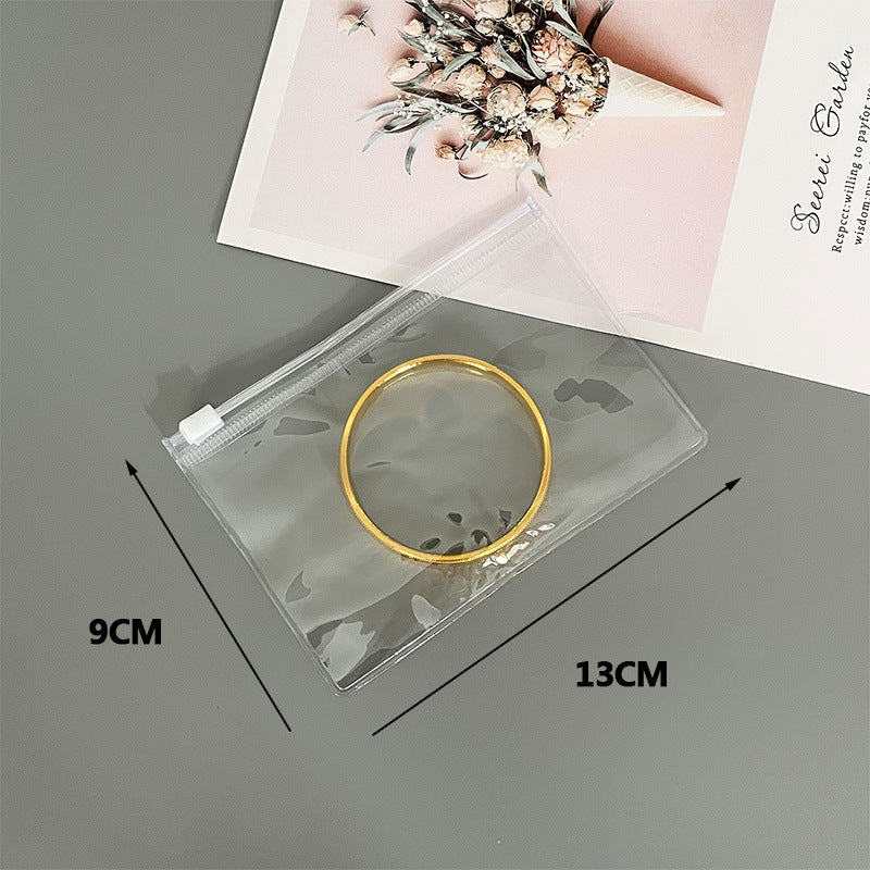 Spot Transparent PVC Jewelry Zipper Bag Earrings Jewelry Cosmetics Earrings Necklace Storage Bag Organizing Packaging Bag