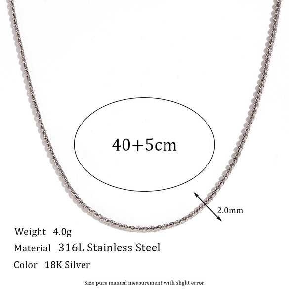 Minimalist Stripe Geometric Stainless Steel Electroplating Necklaces