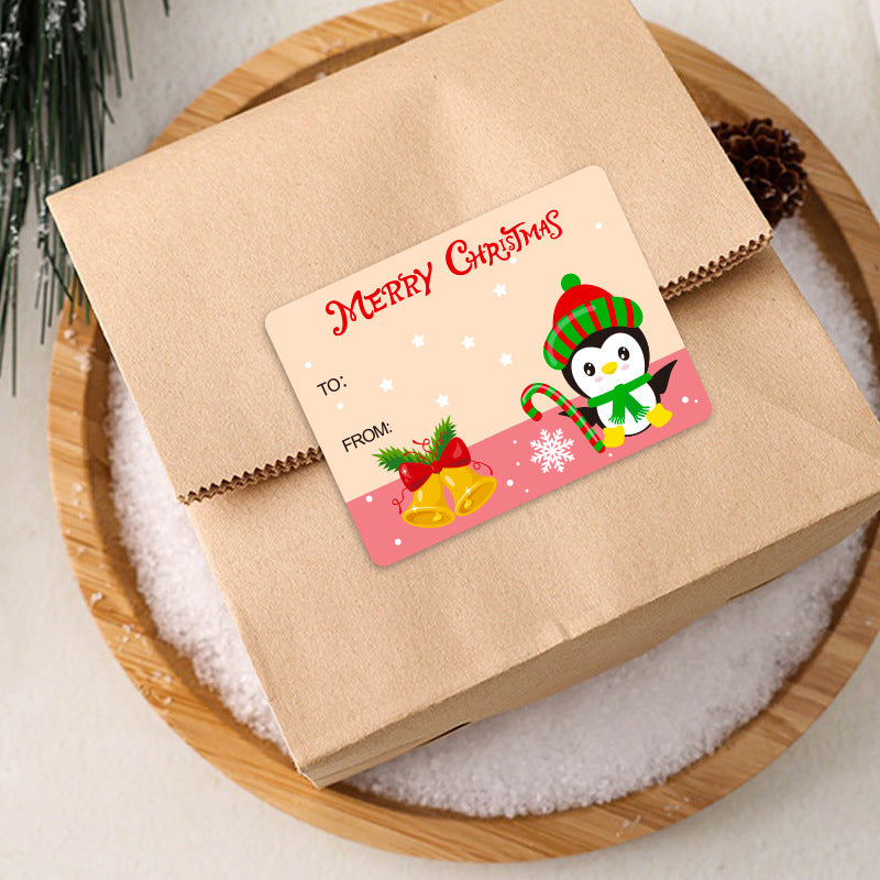 Wholesale  Merry Christmas Decorative Stickers Gift sealing sticker Self-adhesive